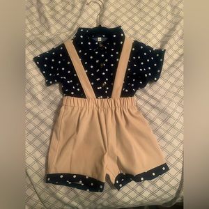 Two piece summer toddler boy shorts set
